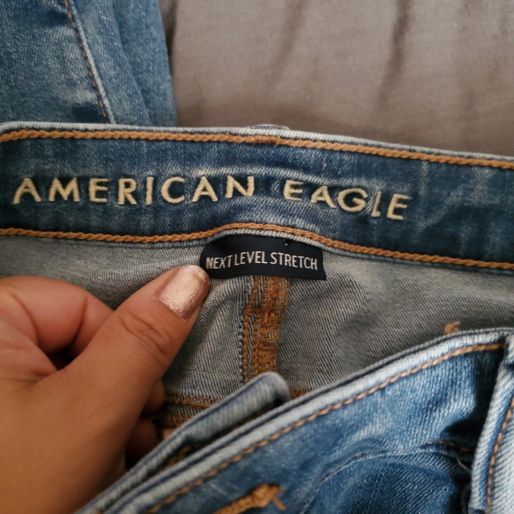 NWOT American Eagle High-Waisted Jeggings 14 Short Medium Vintage - Picture 2 of 5